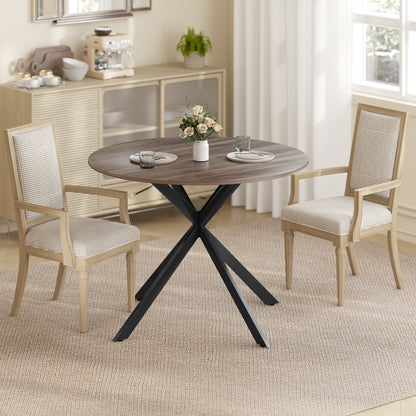 Round Kitchen Table 40 inch — black