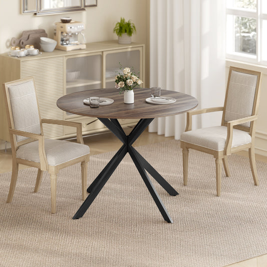 Round Kitchen Table 40 inch — black