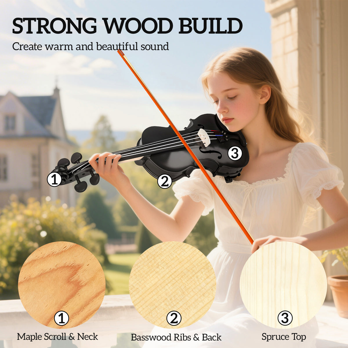 Acoustic Violin 4/4 Complete Beginner Set