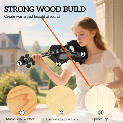 Acoustic Violin 4/4 Complete Beginner Set