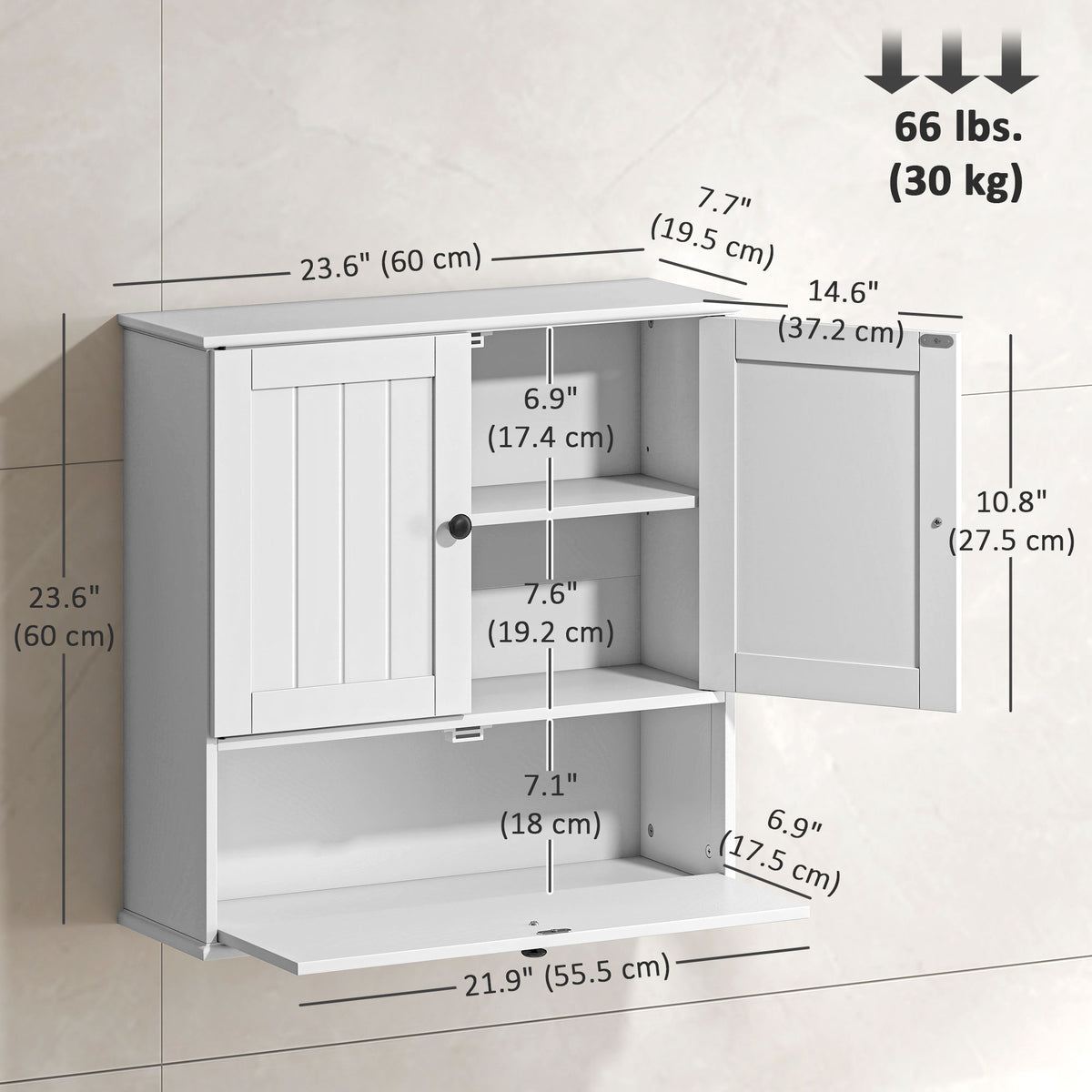 Bathroom wall cabinet farmhouse style