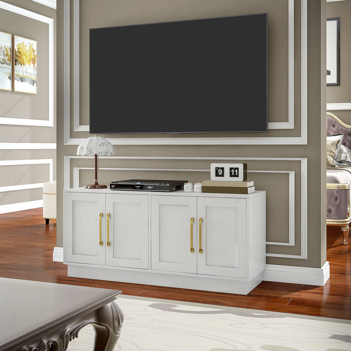 Mueble de TV moderno de 120 cm con puertas