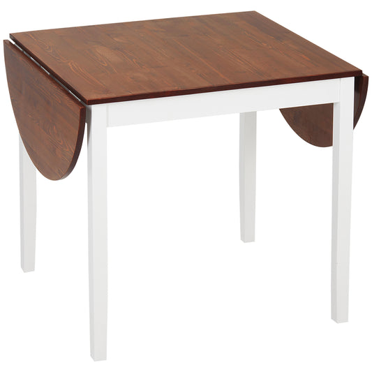 Drop leaf dining table solid pine for small spaces