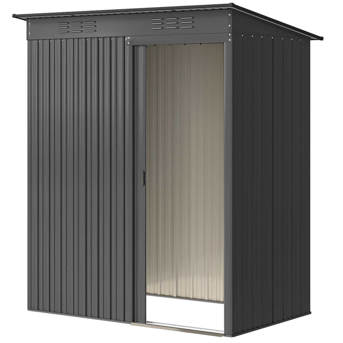 Outdoor Storage Shed 5.2 x 3.5 ft — Dark Grey