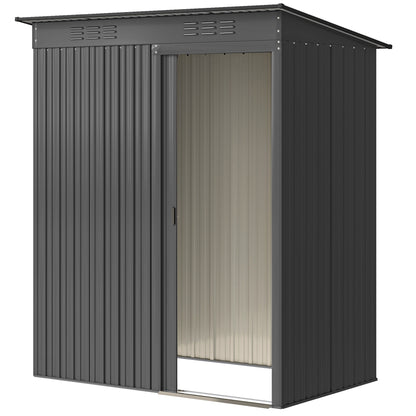 Outdoor Storage Shed 5.2 x 3.5 ft — Dark Grey