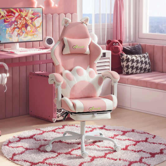 Ergonomic Gaming Chair with Cat Ears