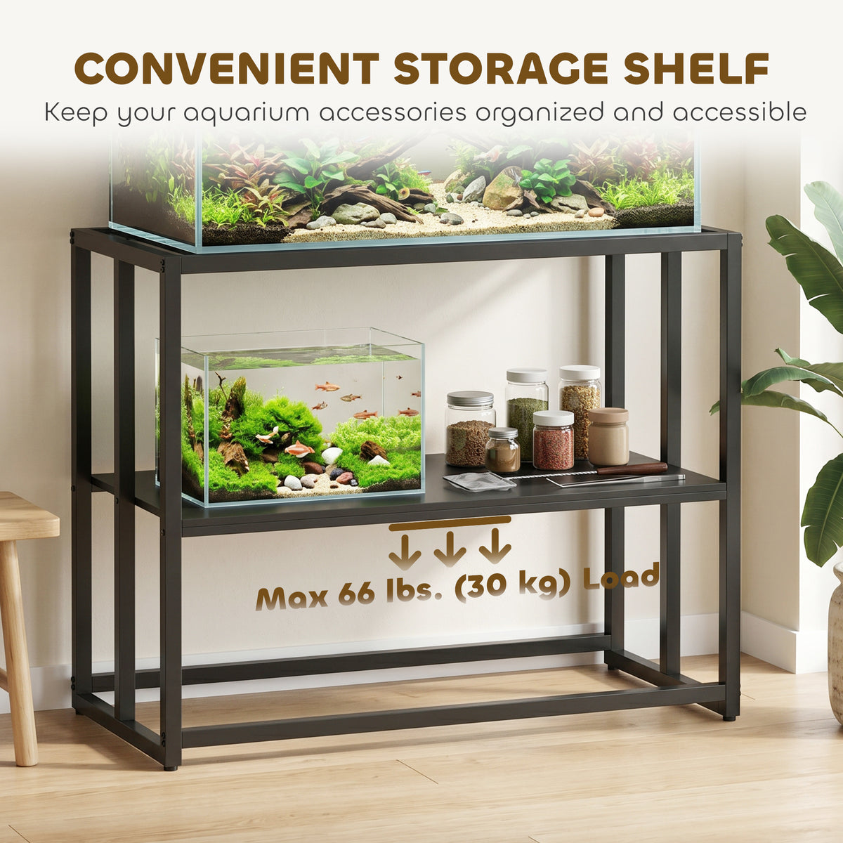 Heavy duty steel fish tank stand 151 litres
