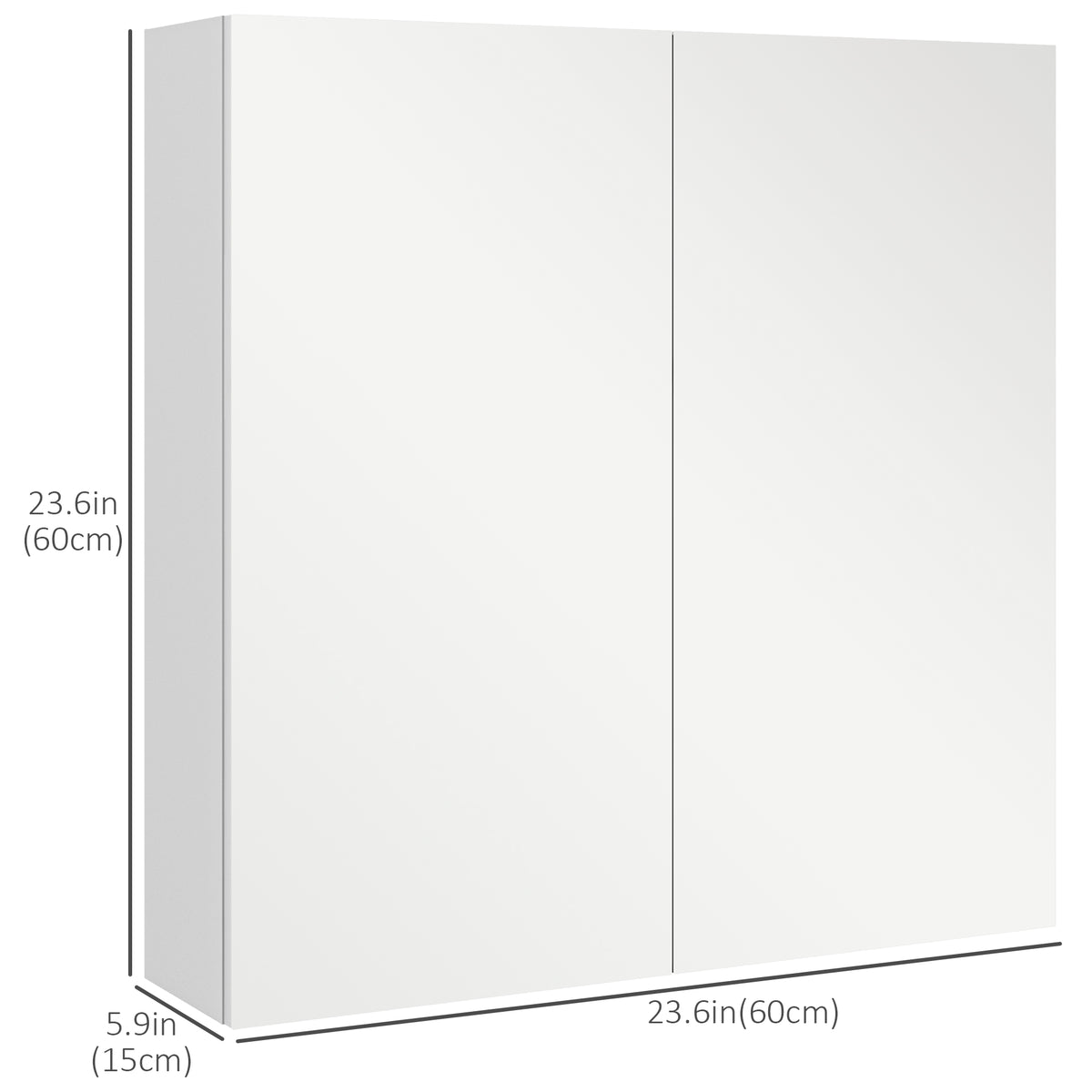 Wall mounted mirrored medicine cabinet