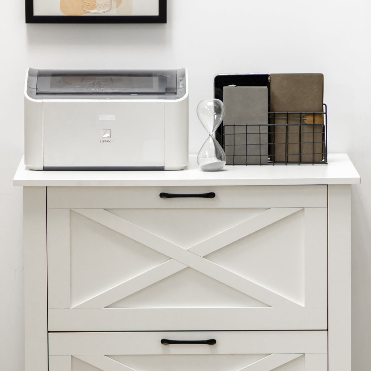 Archivador vertical de madera para oficina en casa