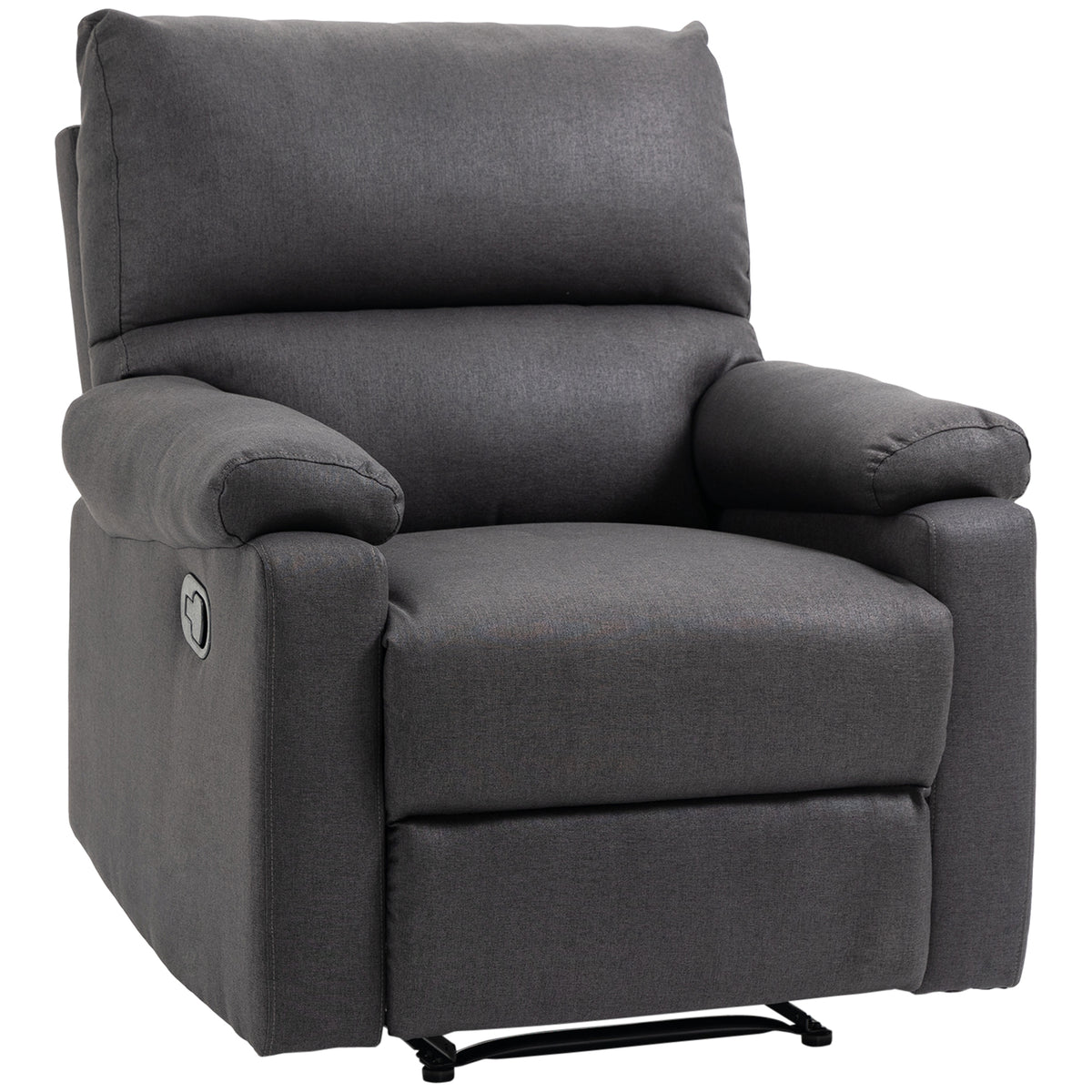 Manual Reclining Chair with Linen Footrest