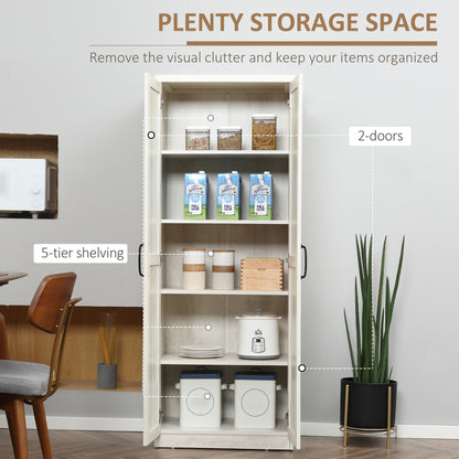 5-Tier Kitchen Pantry Cabinet with Doors