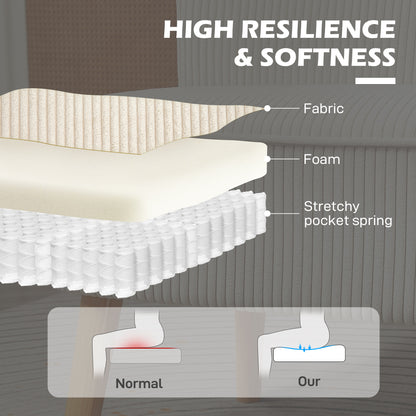 Sofa 2 seater modern upholstered rubber wood legs