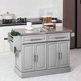 Stainless Steel Kitchen Island with Storage