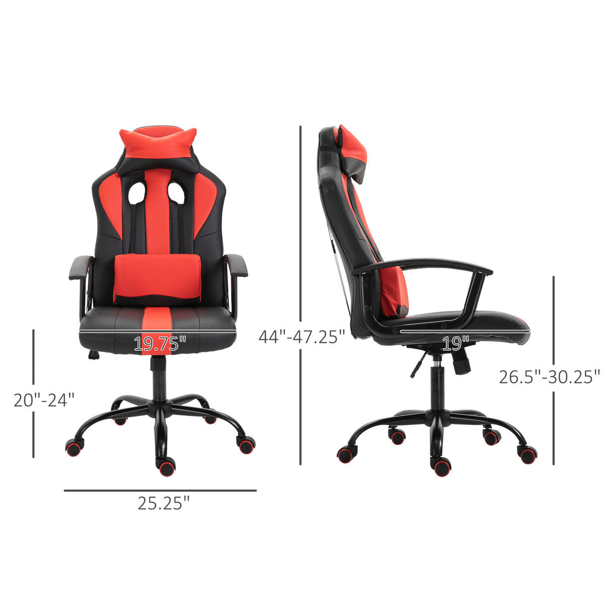 High Back Office Chair Racing Style — Black