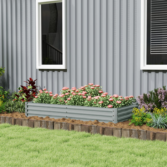 Raised Garden Bed Galvanized Steel 180 x 90 cm