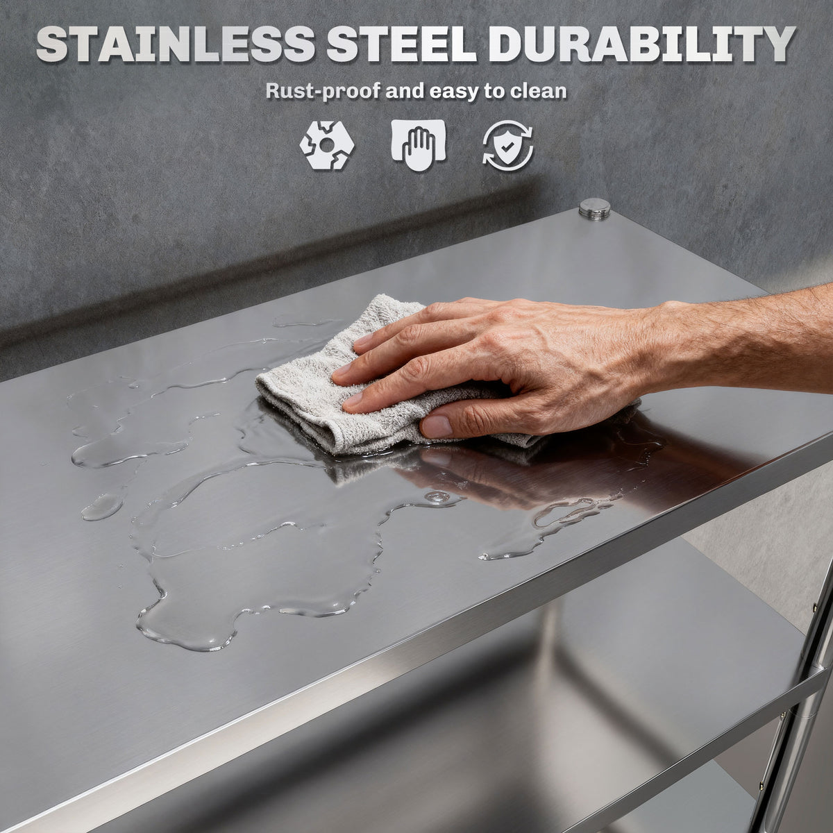 5-Tier Stainless Steel Kitchen Storage Bakers Rack