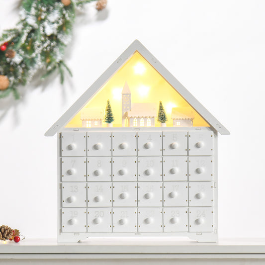 Christmas Advent Calendar Light Up Wooden 24 Days