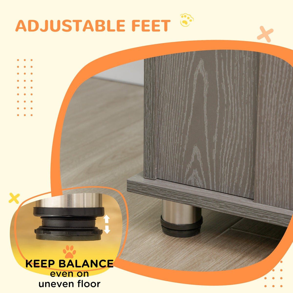 Dog Crate Furniture with Lockable Magnetic Door
