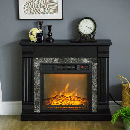 Electric fireplace mantel freestanding heater