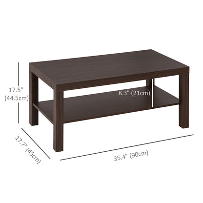 Two-Tier Engineered Wood Coffee Table