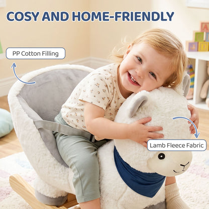 Plush Alpaca Rocking Horse for Babies