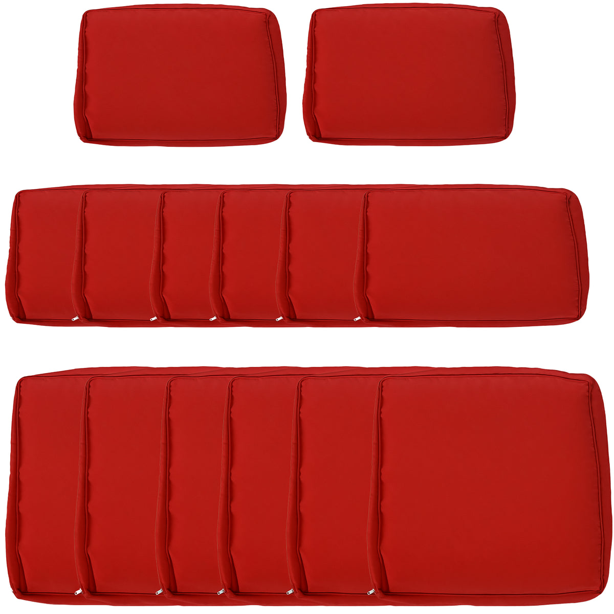 Patio cushion covers set 14 pieces polyester