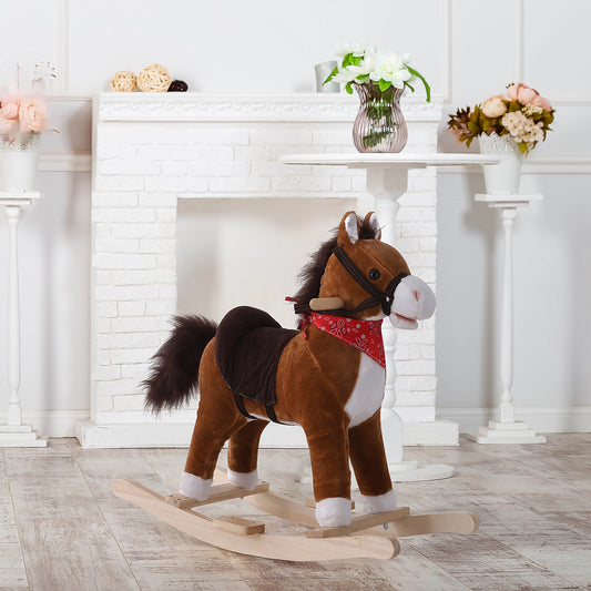 Plush Rocking Horse with Realistic Sounds