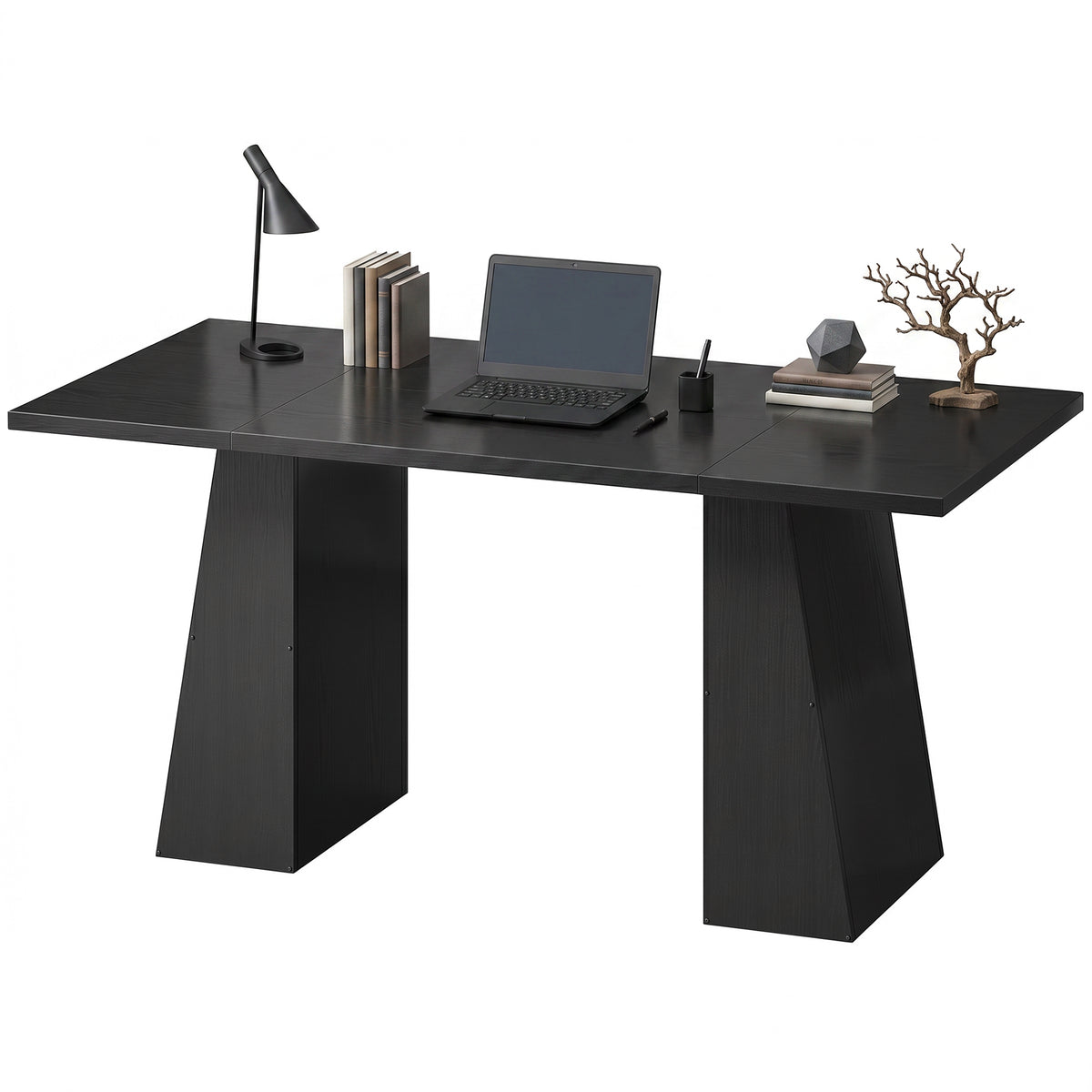 Computer Desk with Trapezoidal Base 63 in