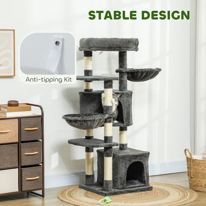 Árbol para gatos de varios niveles de 133 cm
