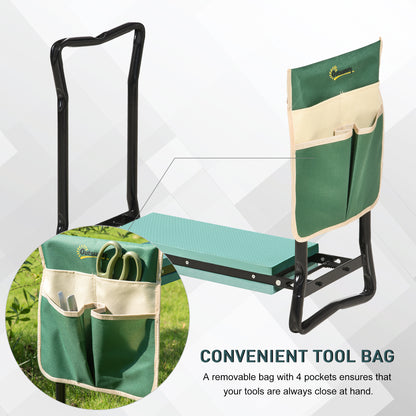 Garden kneeler foldable with EVA foam cushion pad