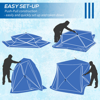 Refugio pop-up aislado para pesca sobre hielo para 4 personas