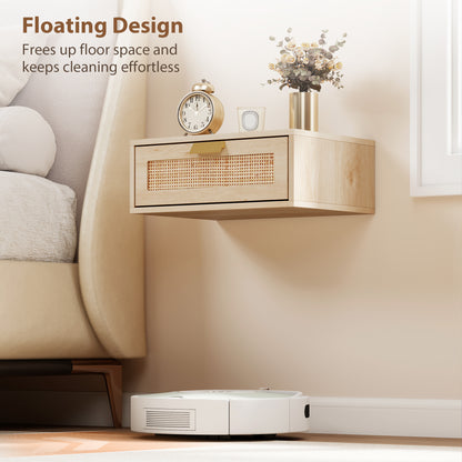 Floating bedside table wall-mounted nightstand — Set of 2