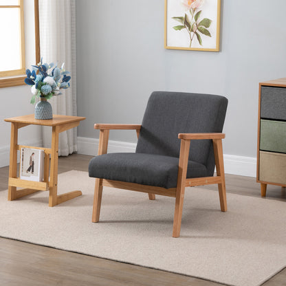 Accent Chair Mid-Century Modern Retro Fabric with Armrests
