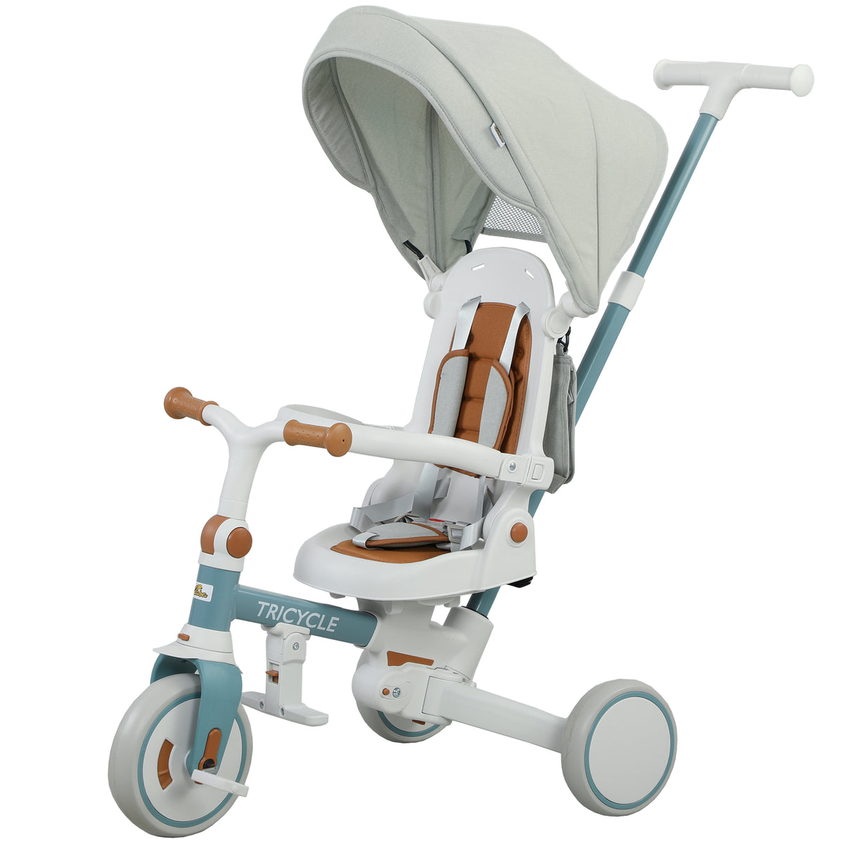 9-in-1 Convertible Tricycle with Safety Harness