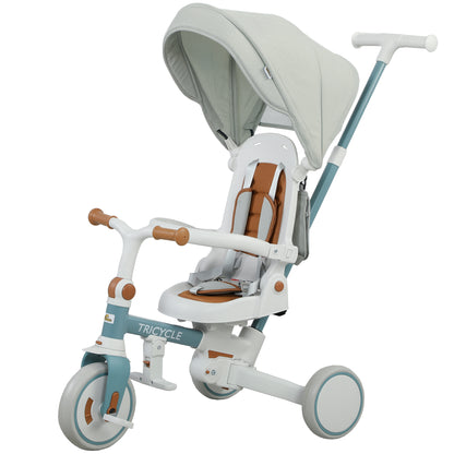 9-in-1 Convertible Tricycle with Safety Harness