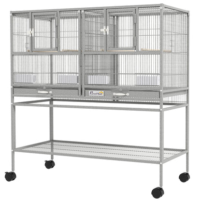 Large double rolling metal bird cage