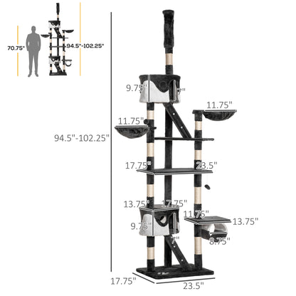 Árbol para gatos multinivel ajustable 240-260 cm