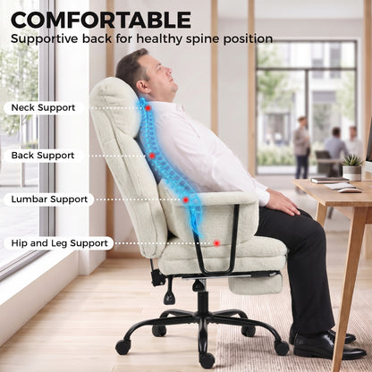 Silla de oficina robusta giratoria e inclinable