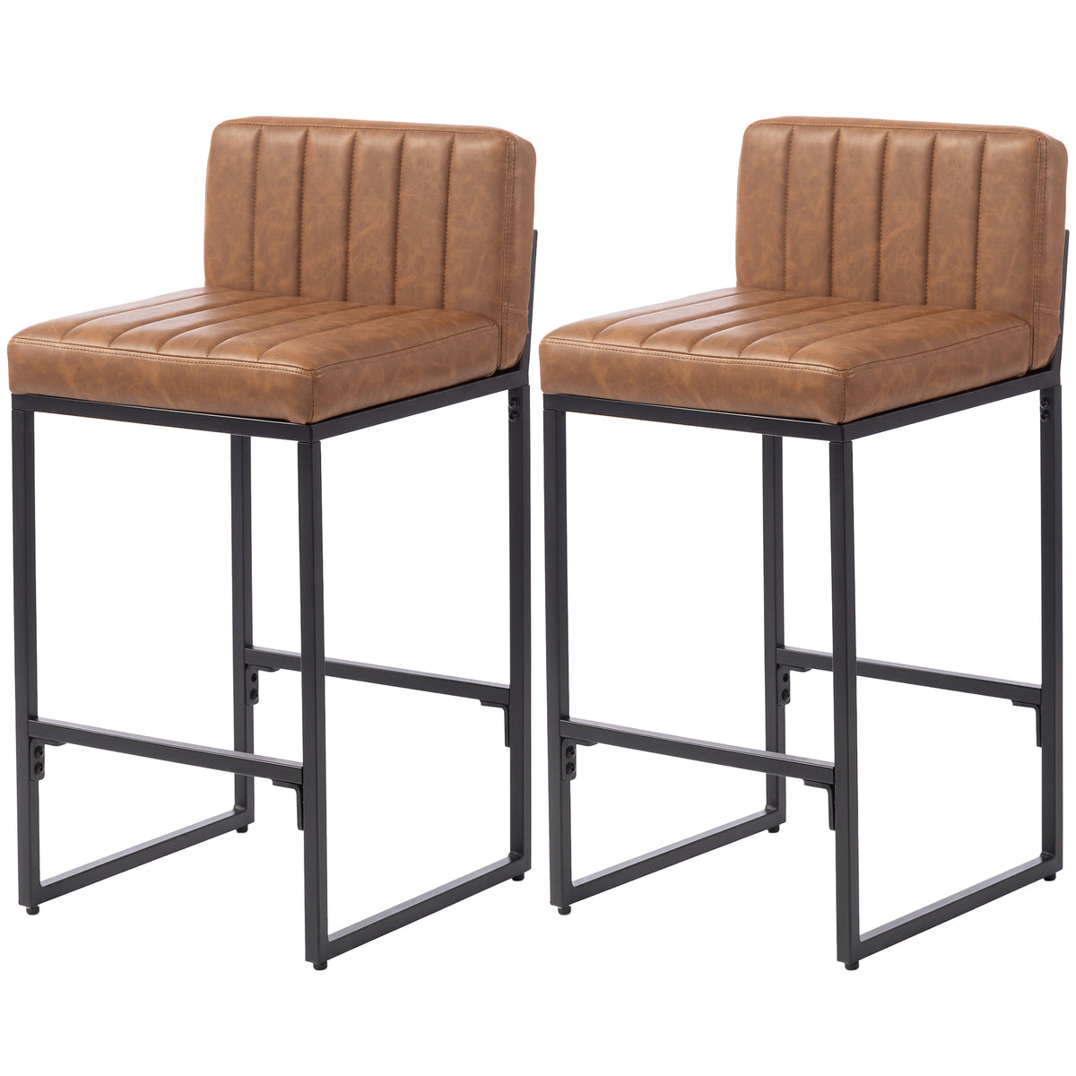 Retro Padded Bar Stools Set of 2