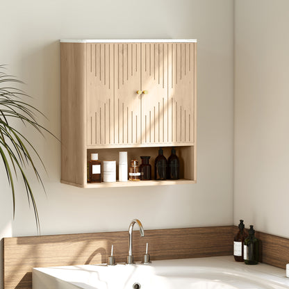 Bathroom wall cabinet with adjustable shelf