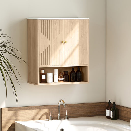 Bathroom wall cabinet with adjustable shelf