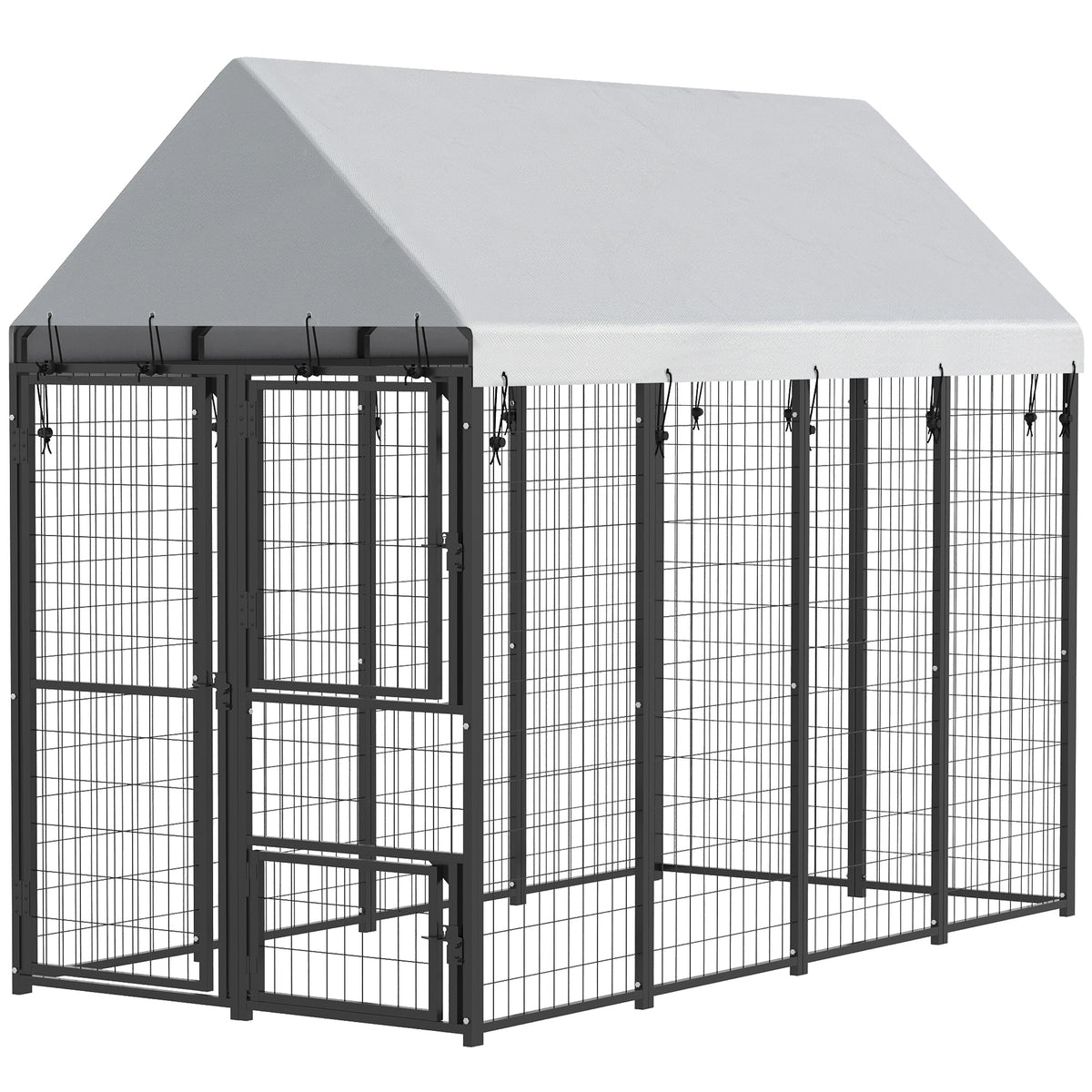 Gran caseta exterior para perros con techo