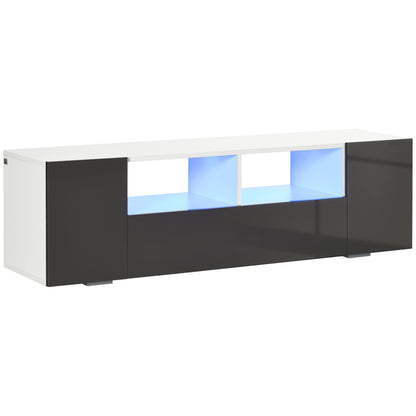 TV Stand with LED Lights and Storage