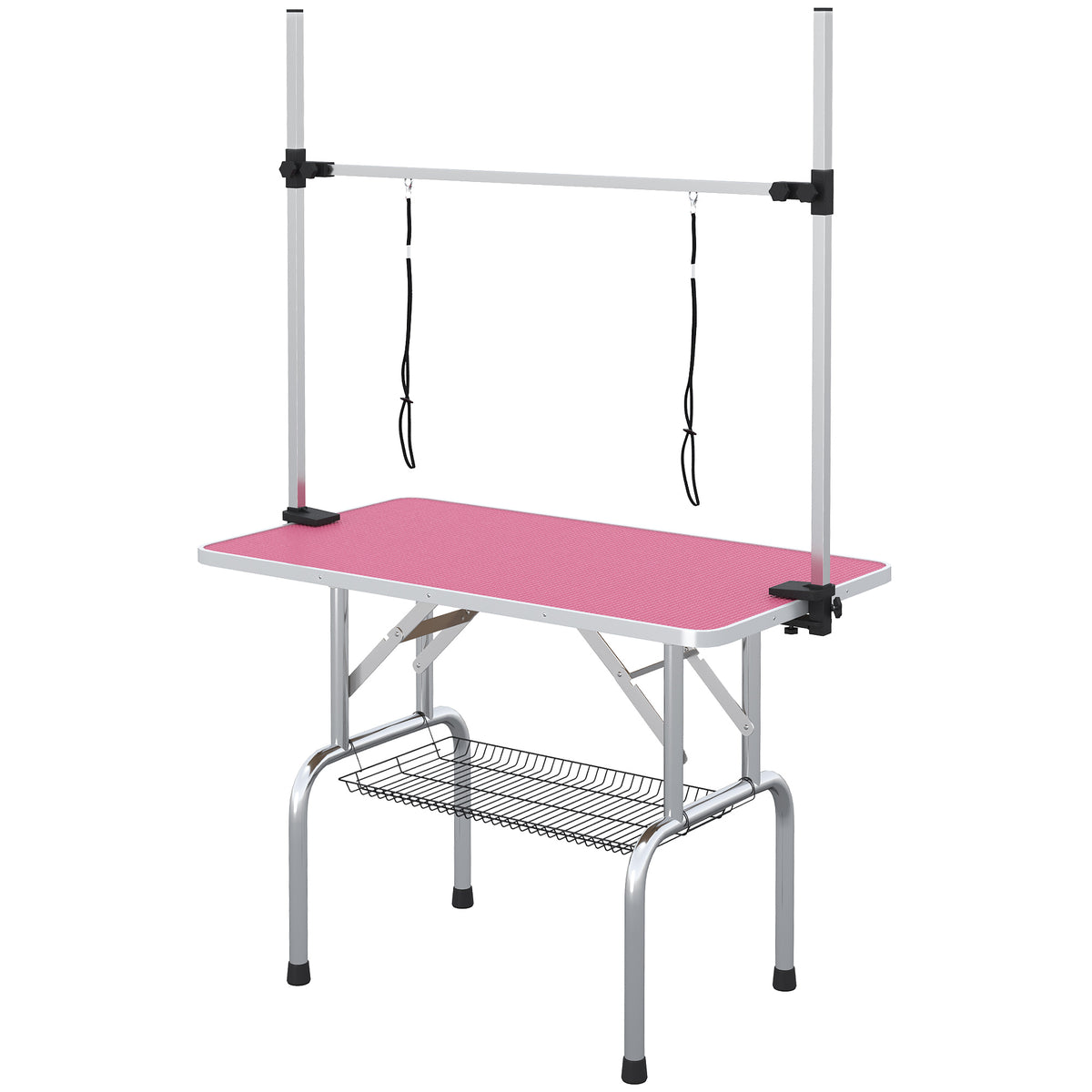 Adjustable Dog Grooming Table with Safety Slings