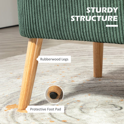 Sofa 2 seater modern upholstered rubber wood legs