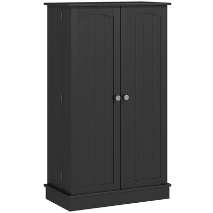 Kitchen Pantry Cabinet 5-Tier Shelves and 12 Spice Racks