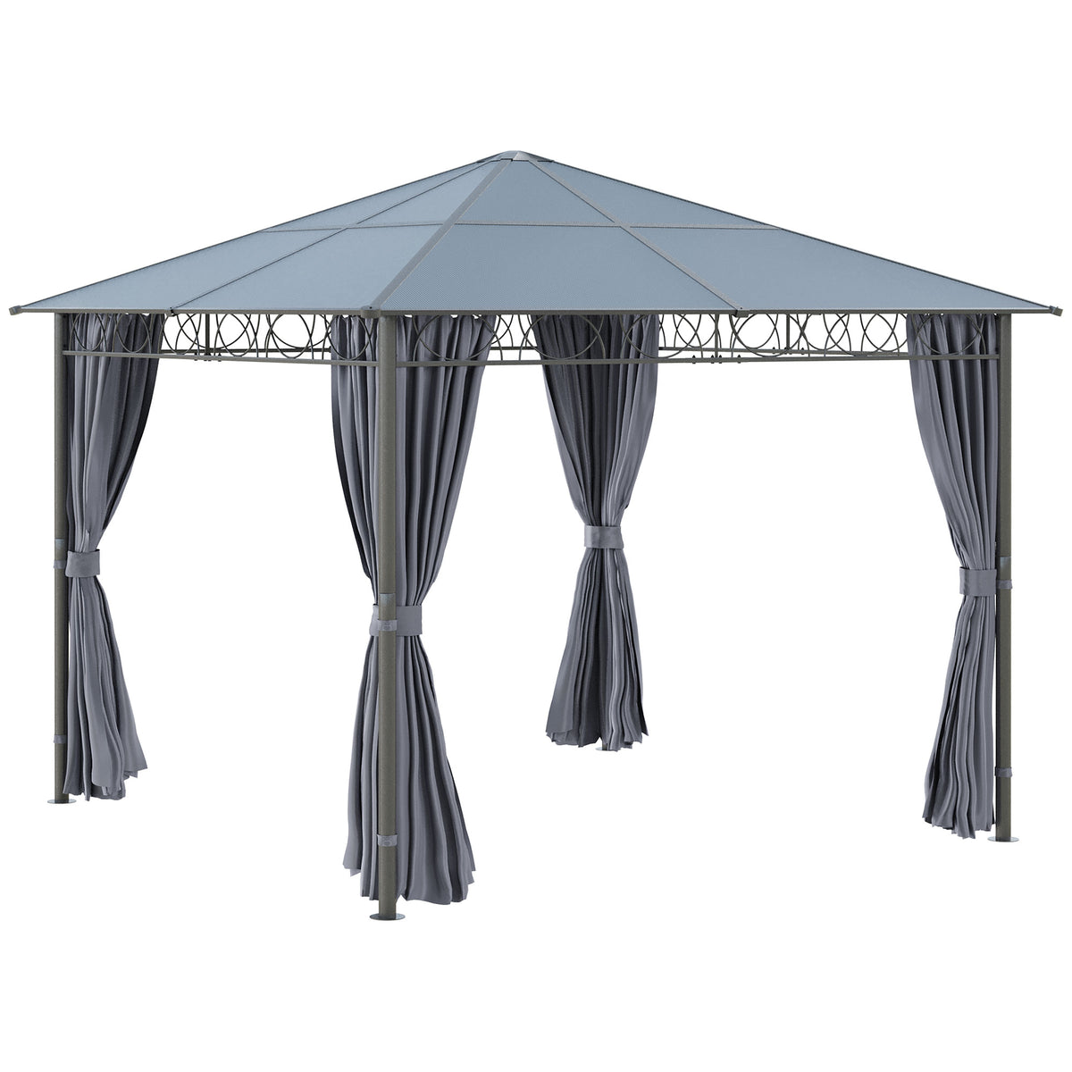 Hardtop Gazebo Polycarbonate Roof Aluminum Frame