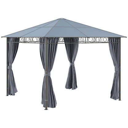 Hardtop Gazebo Polycarbonate Roof Aluminum Frame
