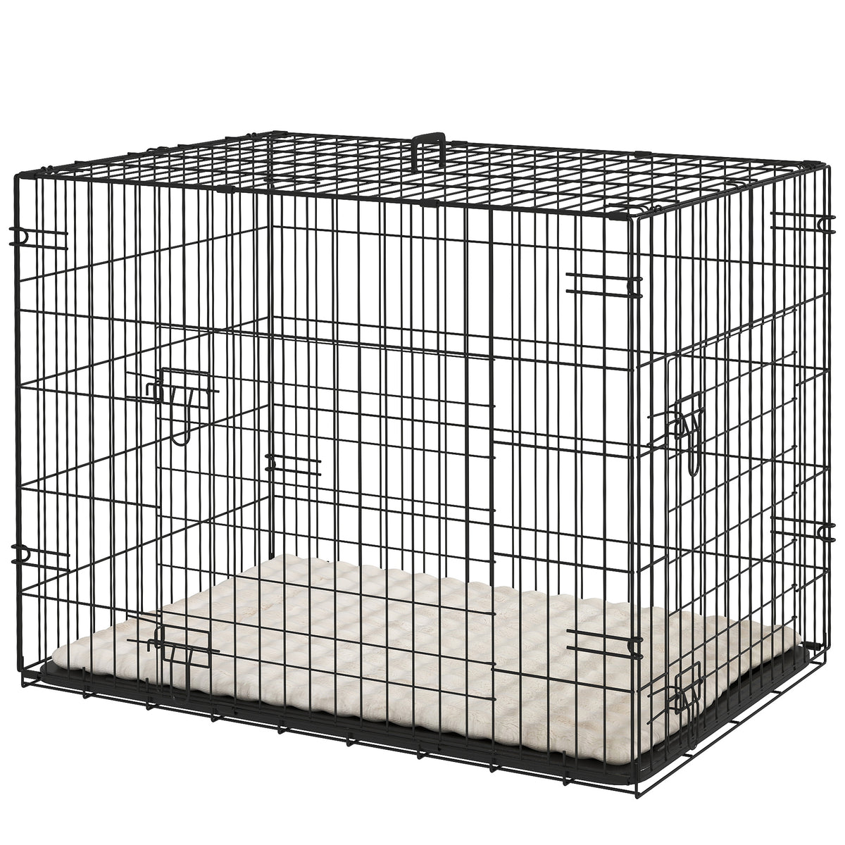 Folding Metal Dog Crate with Cushion