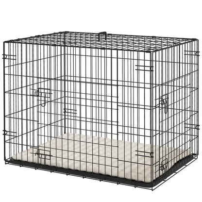 Folding Metal Dog Crate with Cushion